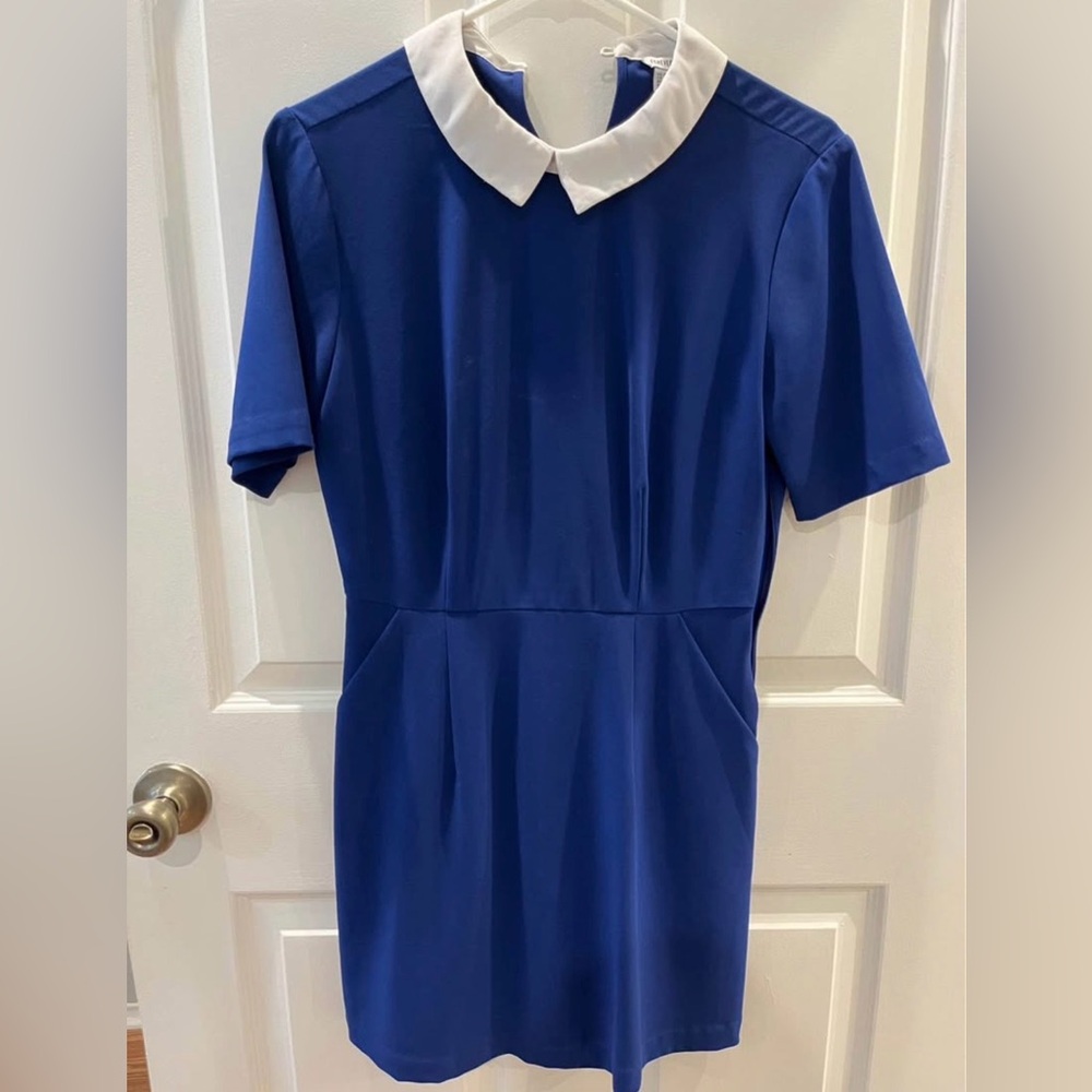 Forever 21 Blue and White Collared Dress
